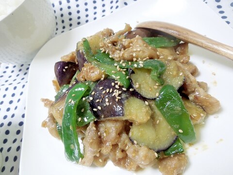 ご飯がすすむ！豚肉とナスとピーマンの味噌炒め